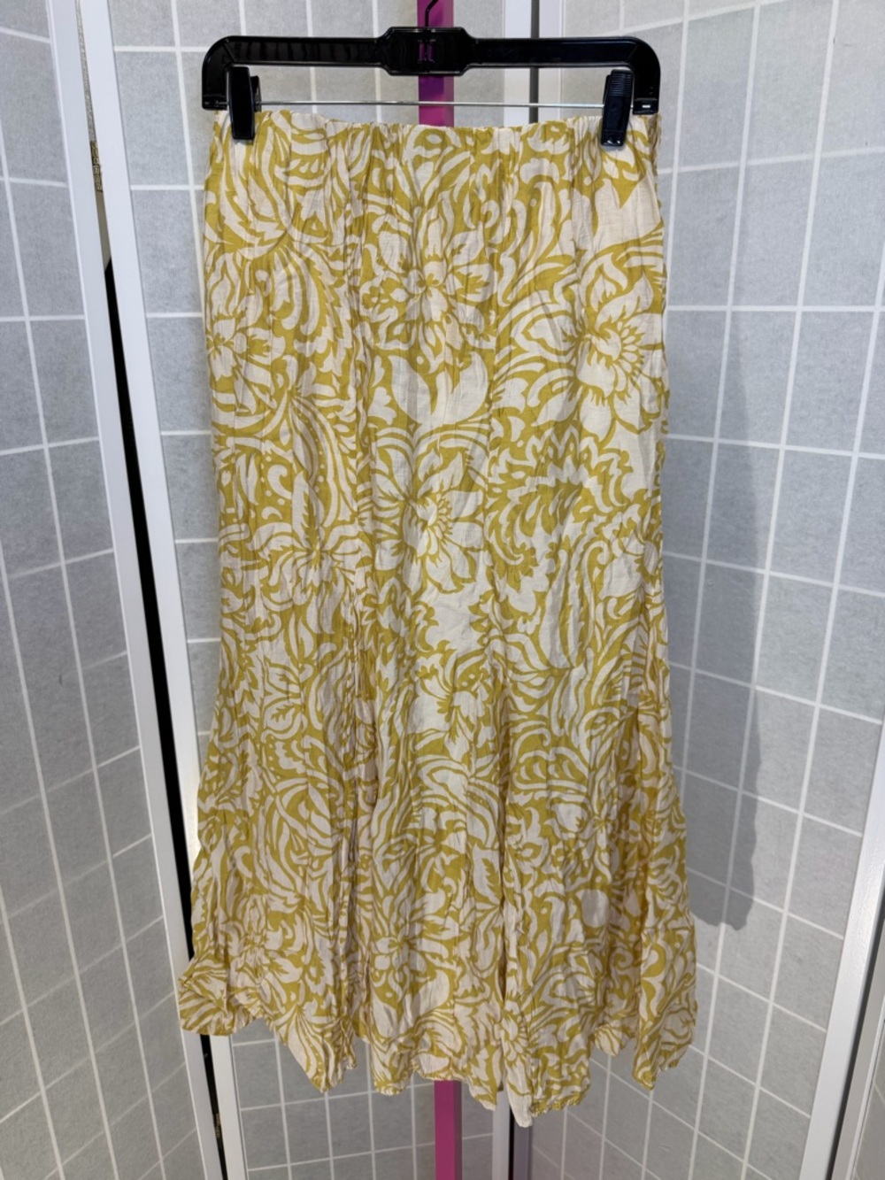 ZARA Yellow Floral Print Lightweight Skirt - Picture 7 of 7